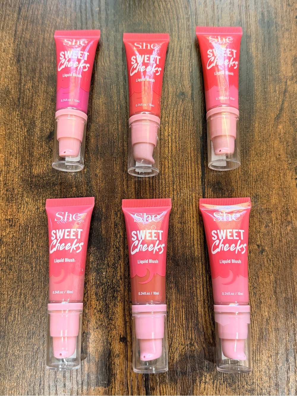 SHE Sweet Cheeks Liquid Blush Set. Shades 1-6